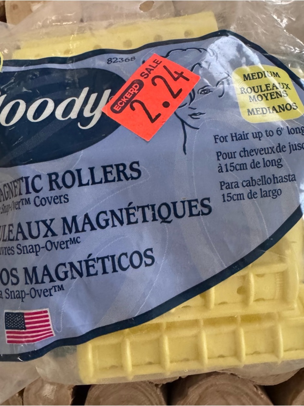 Goody Magnetic Hair Rollers 12 Yellow Tight Locking USA 1999